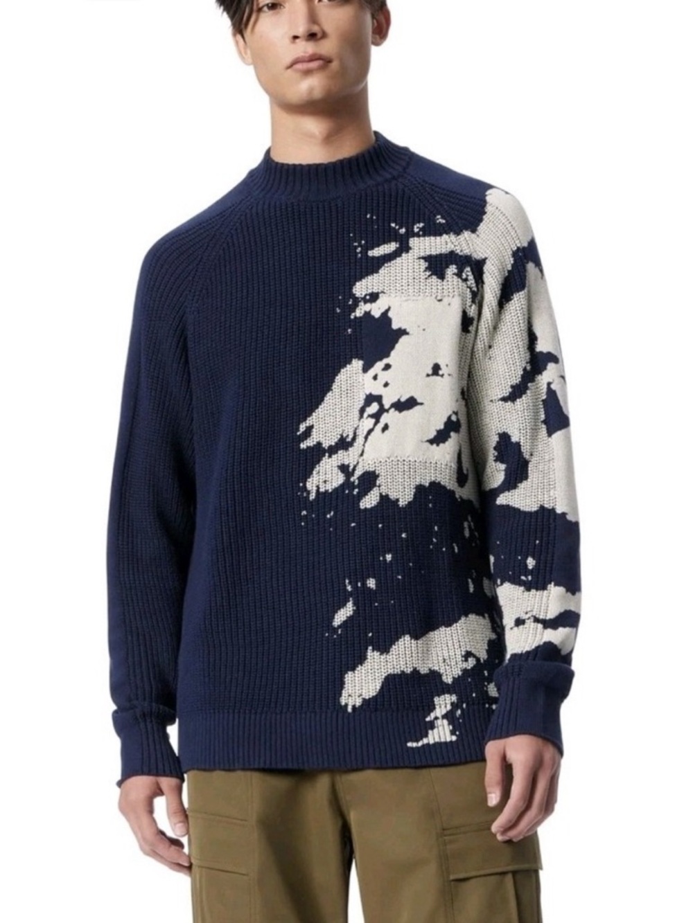 Men’s Cross Eyed Moose MCEM Refractor Sweater Navy Blazer Sz Large New With Tags
